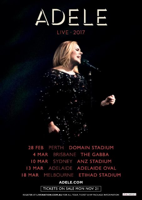 adele australia tour dates